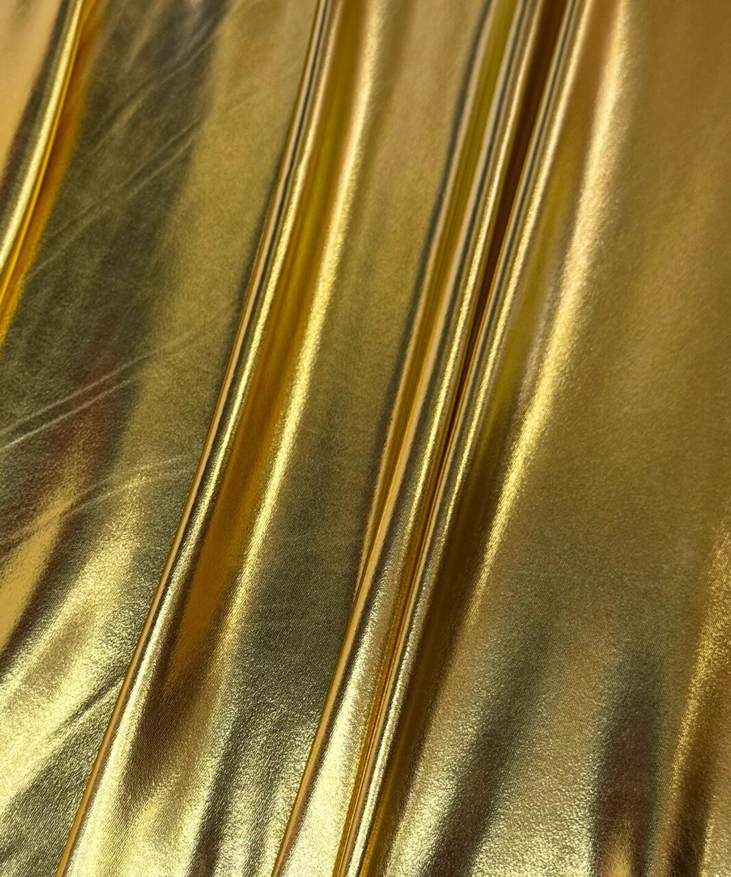 Gold Metallic Gold Foil Lamé Spandex Fabric by the Yard, 60" Wide 4-Way Stretch